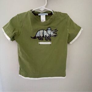 Janie And Jack Baby Boy Green Dinasour T-shirt Size 6-12m